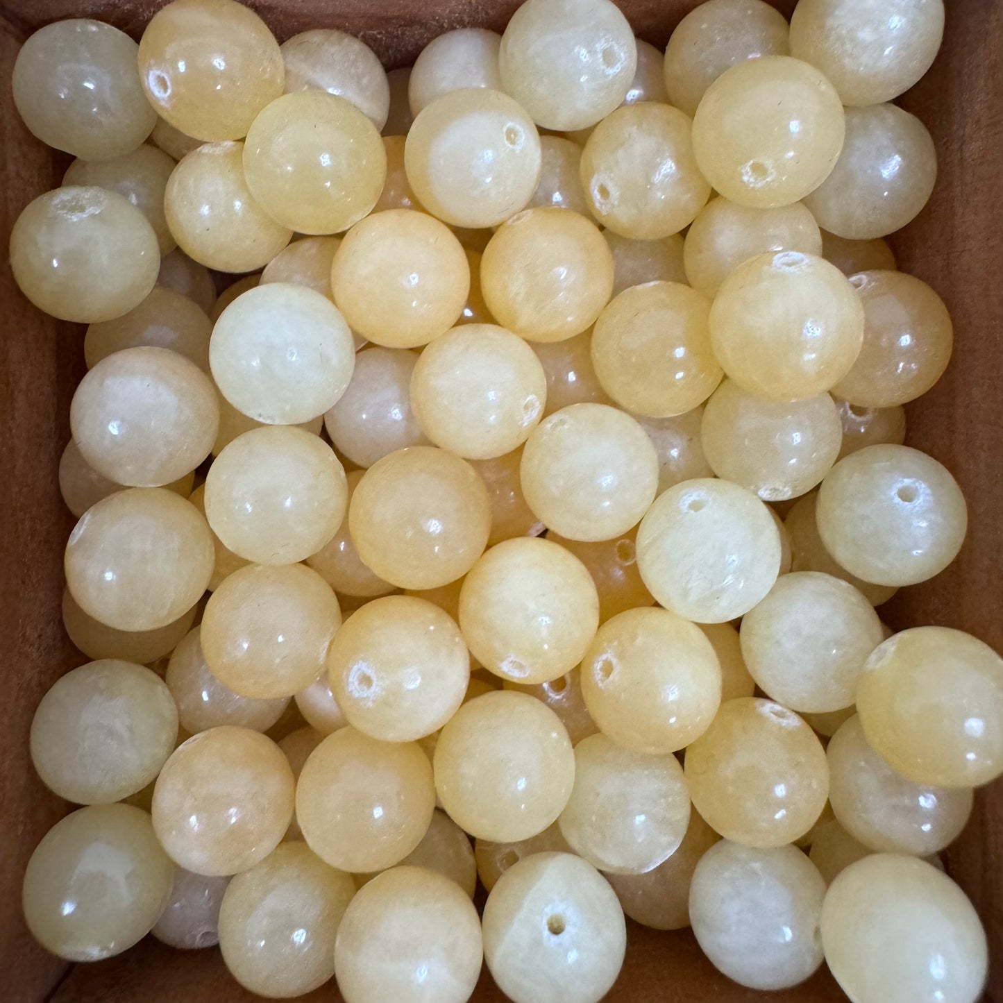 Yellow Jasper 10mm round bead 40 pcs with string kit